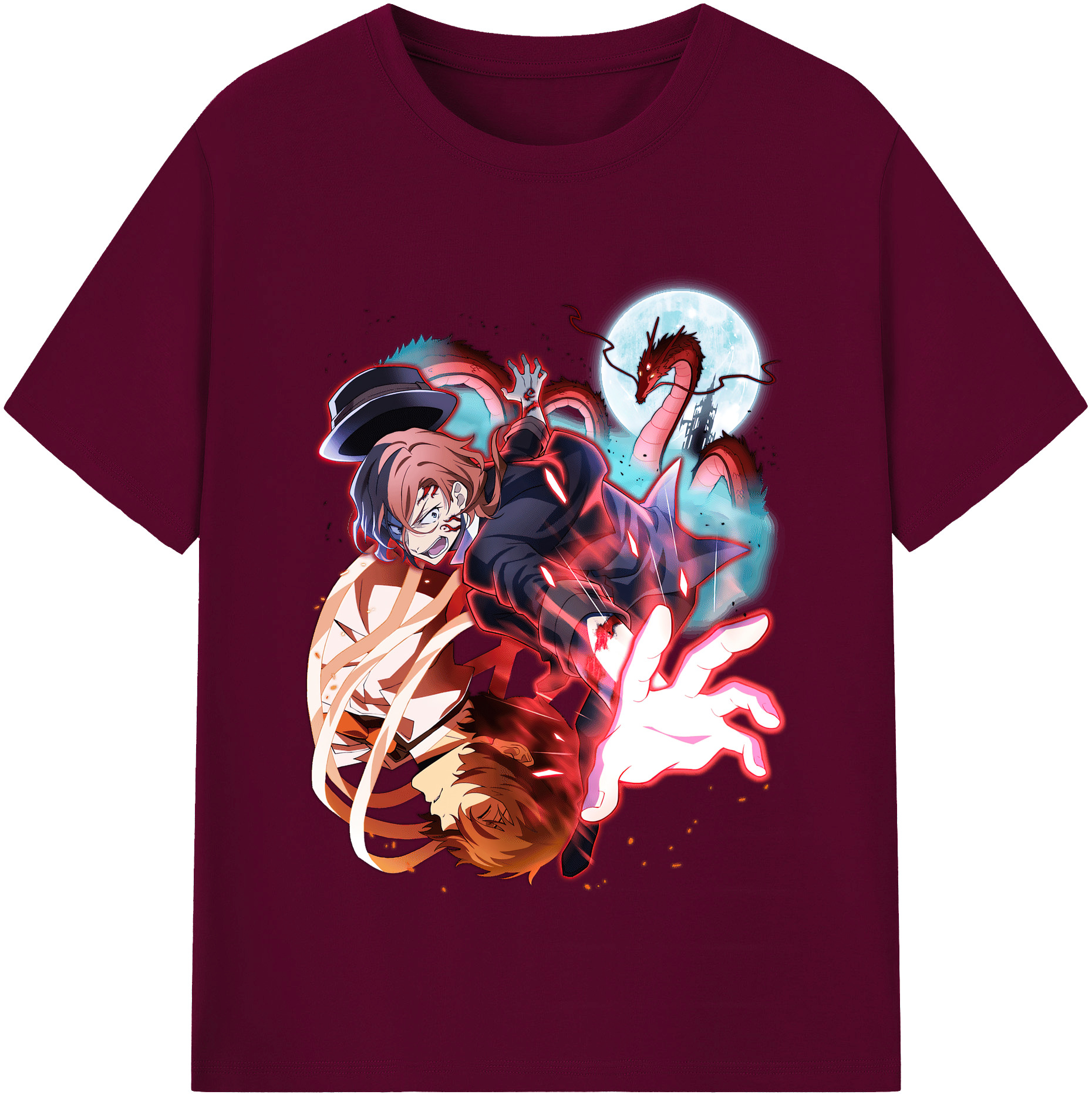（画像用） 文豪ストレイドッグス Bungo Stray Dogs レディースカジュアルプリントTシャツ（綿100％）